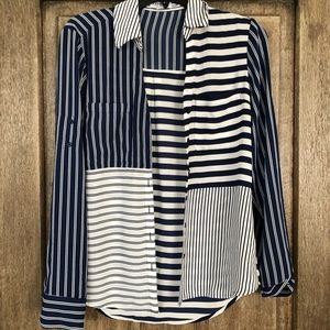 Posh blouse for work from home - goes great with PJ bottoms!